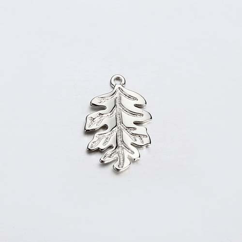 925 Sterling Silver Oak Leaf Charm Jewelry -15mm