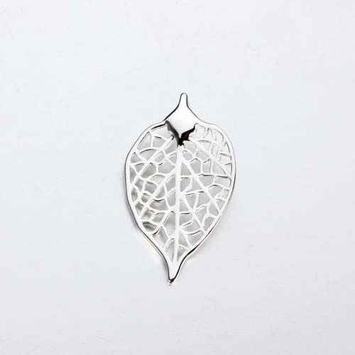 925 Sterling Silver Filigree Leaf Charm -30Mm