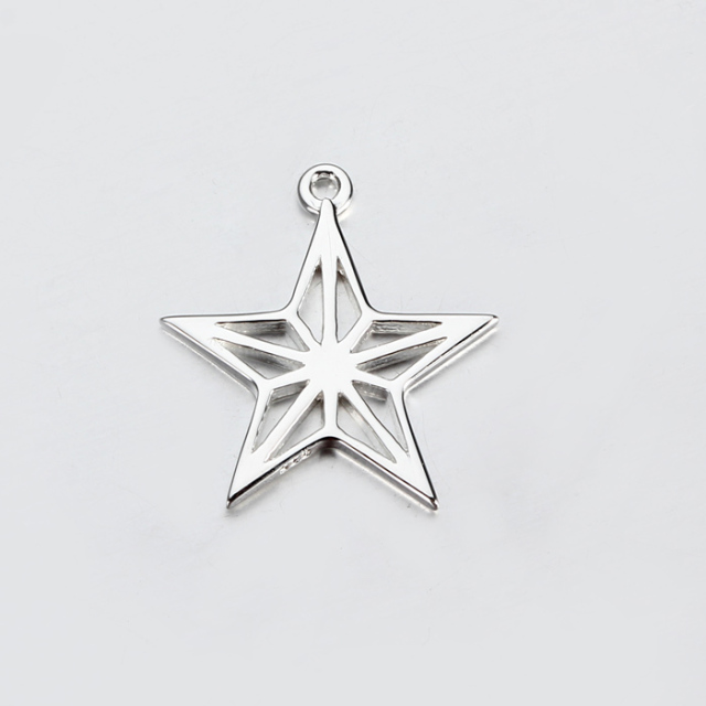 925 Sterling Silver Star Charm -20Mm