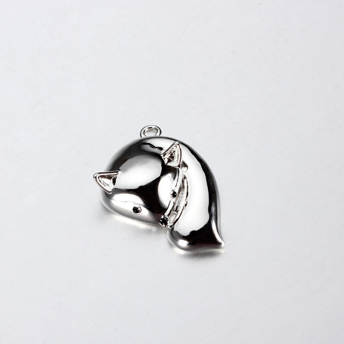 925 Sterling Silver 3D Fox Animal Charm Jewelry