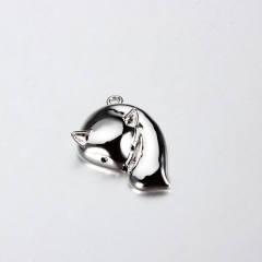 925 Sterling Silver 3D Fox Animal Charm Jewelry