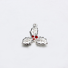 925 Sterling Silver Christmas Leaf Charms