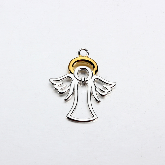 925 Sterling Silver Guardian Angel Charm -20mm