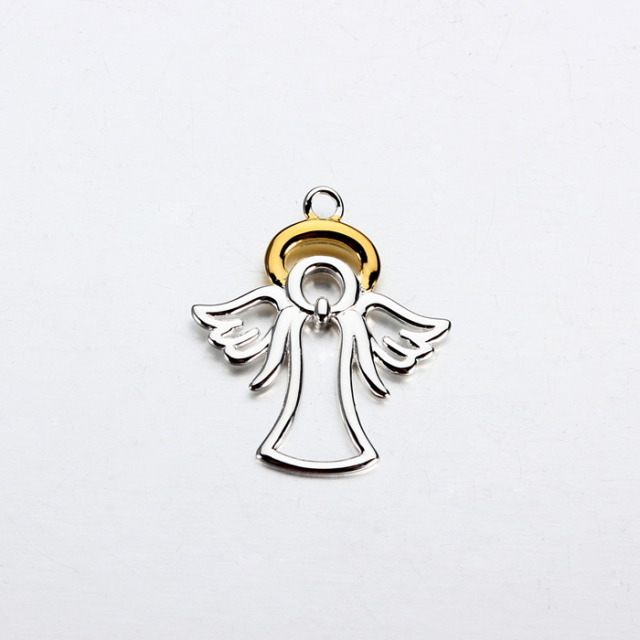 925 Sterling Silver Guardian Angel Charm -20mm