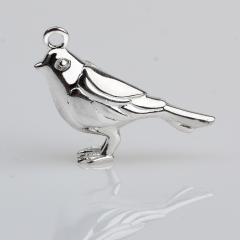 925 Sterling Silver Solid 3D Bird Charm
