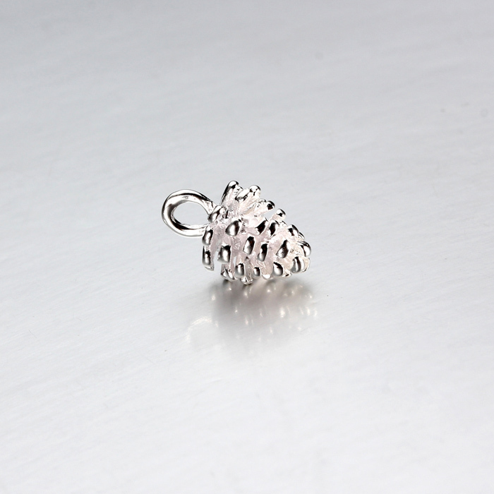 Solid 925 Sterling Silver Pine Cone Charms