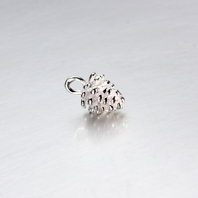 Solid 925 Sterling Silver Pine Cone Charms