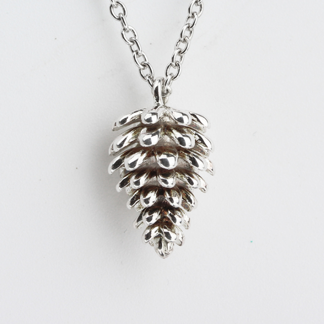 Solid 925 Sterling Silver Pine Cone Charms