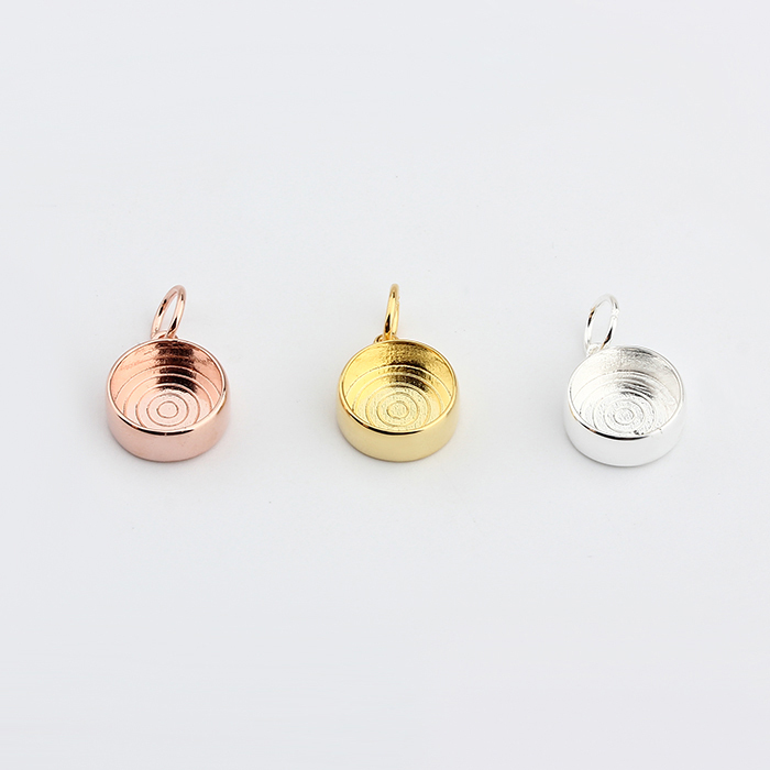 925 Sterling Silver Round Enamel Pendant