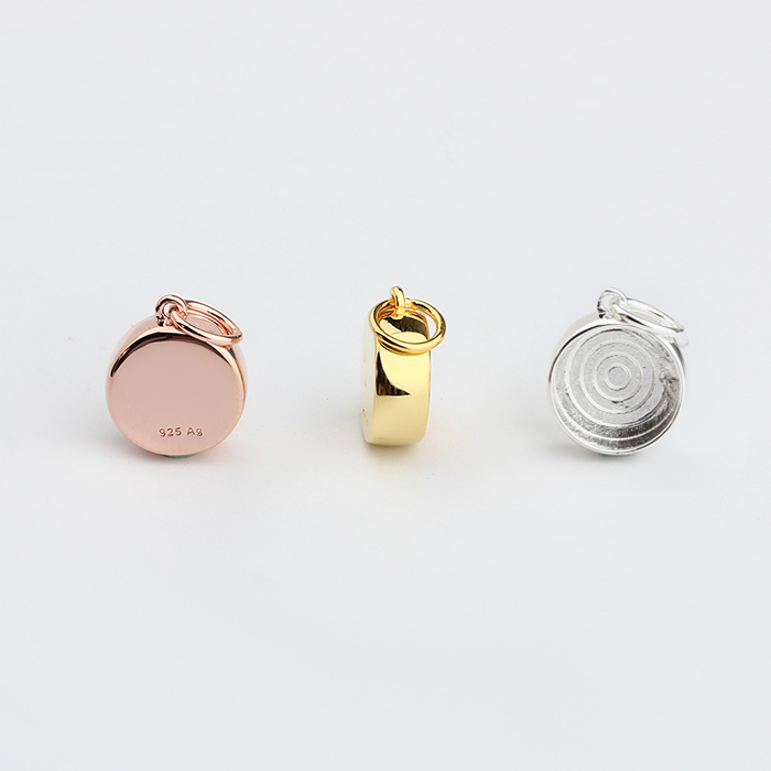 925 Sterling Silver Round Enamel Pendant