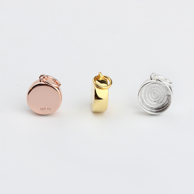 925 Sterling Silver Round Enamel Pendant
