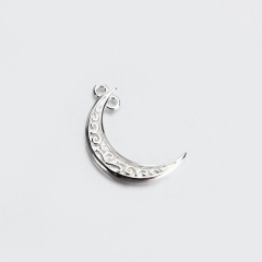 925 Sterling Silver Hot-Selling Scythe Moon Charms With Patterns