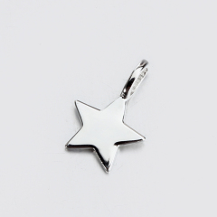 925 Sterling Silver Blank Star Charm