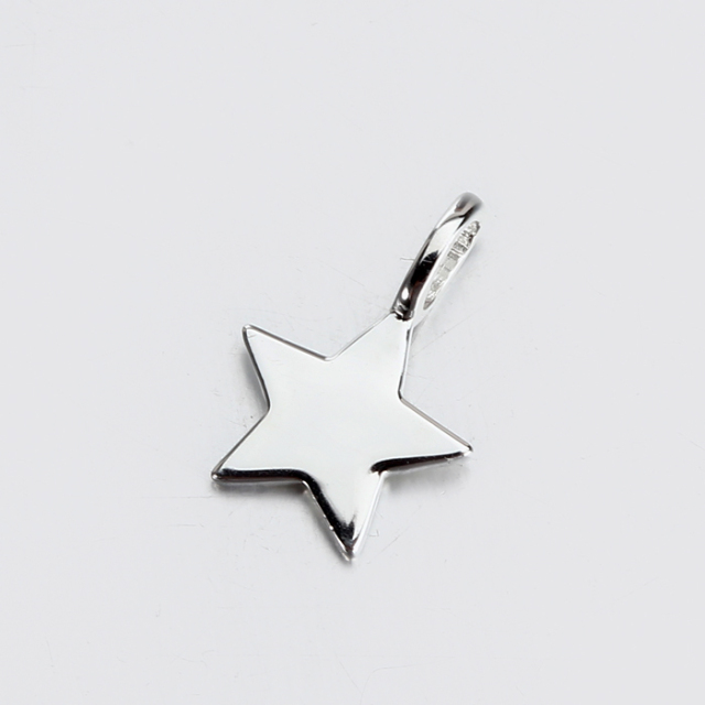 925 Sterling Silver Blank Star Charm