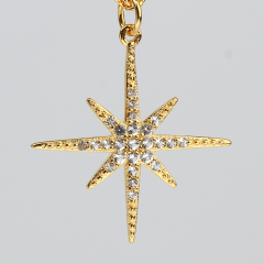 925 Sterling Silver Cubic Zirconia Northern Star Pendant Wholesale