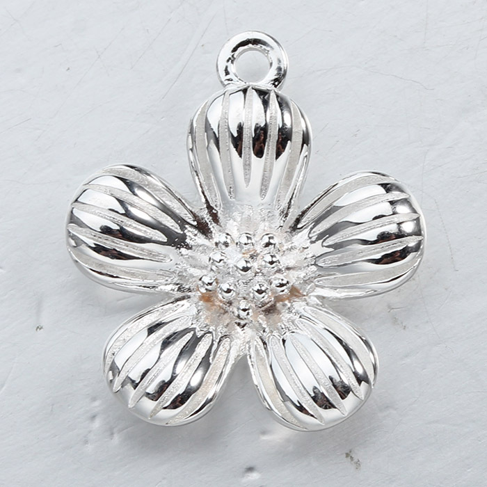925 Sterling Silver Spring Flower Charms -18Mm