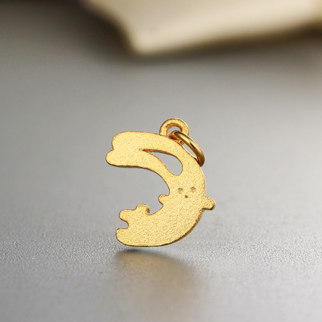 925 Sterling Silver Moon Charm