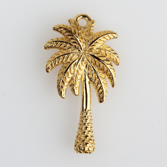 925 Sterling Silver Tropical Coconut Tree Charm