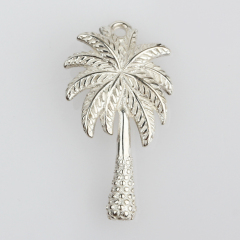 925 Sterling Silver Tropical Coconut Tree Charm
