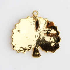 925 Sterling Silver Hammer Surface Tree Of Life Charm