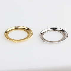 925 Sterling Silver Polish Simple Round Ring Charm