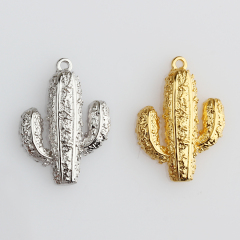 925 Sterling Silver Tropical Cactus Poplar Charm
