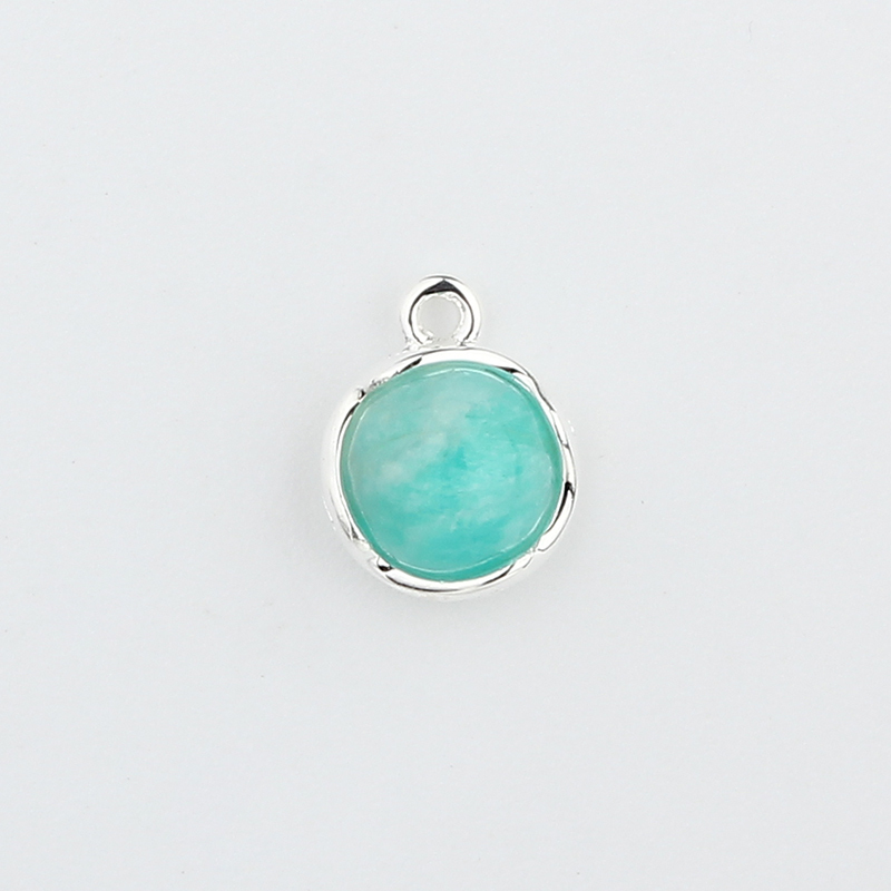 925 Sterling Silverround Pendant Mounting For 6.5Mm Gemstone Diy
