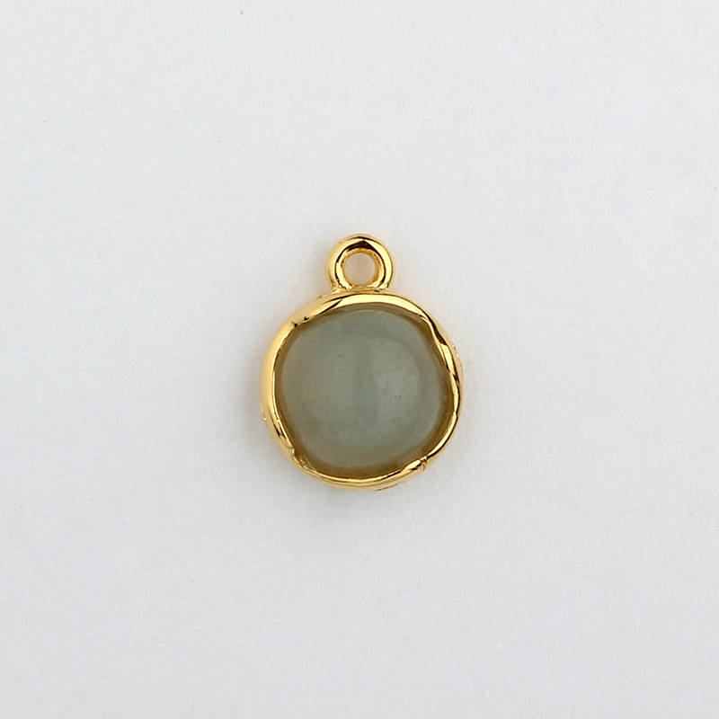 925 Sterling Silverround Pendant Mounting For 6.5Mm Gemstone Diy