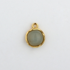 925 Sterling Silverround Pendant Mounting For 6.5Mm Gemstone Diy