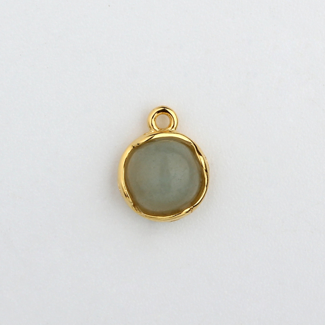 925 Sterling Silverround Pendant Mounting For 6.5Mm Gemstone Diy