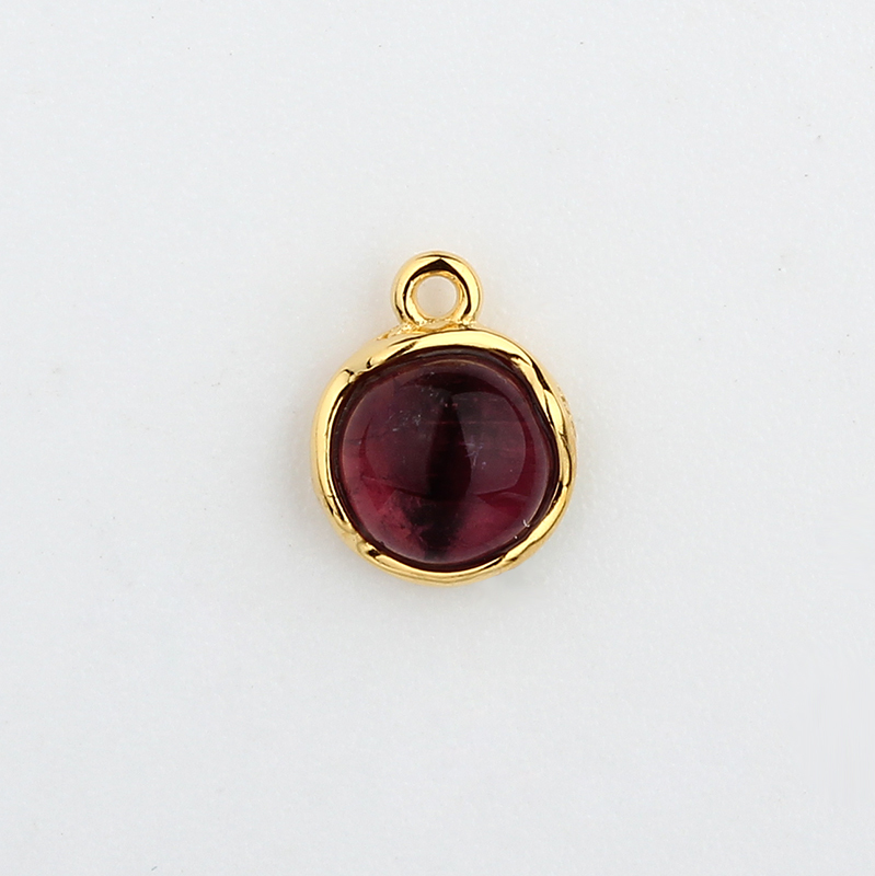 925 Sterling Silverround Pendant Mounting For 6.5Mm Gemstone Diy