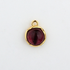 925 Sterling Silverround Pendant Mounting For 6.5Mm Gemstone Diy