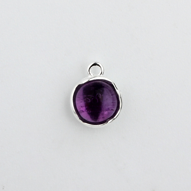 925 Sterling Silverround Pendant Mounting For 6.5Mm Gemstone Diy