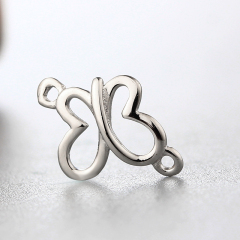 925 Sterling Silver Hollow Butterfly Connector Charms,approx 7.59*9.3mm