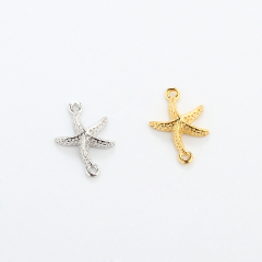 925 Sterling Silver Ocean Starfish 8mm Connector,approx 8mm