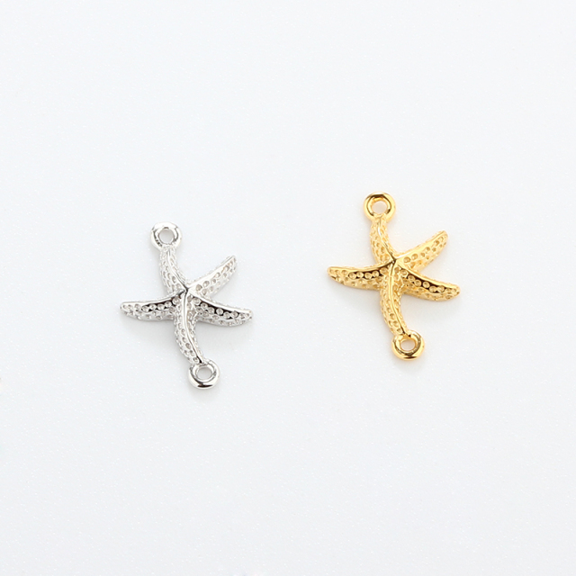 925 Sterling Silver Ocean Starfish 8mm Connector,approx 8mm