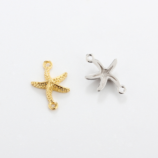 925 Sterling Silver Ocean Starfish 8mm Connector,approx 8mm