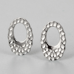925 Sterling Silver Oval Harmmered Charms