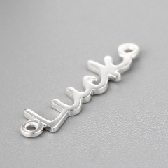 925 Sterling Silver Letter Luky Words Charm