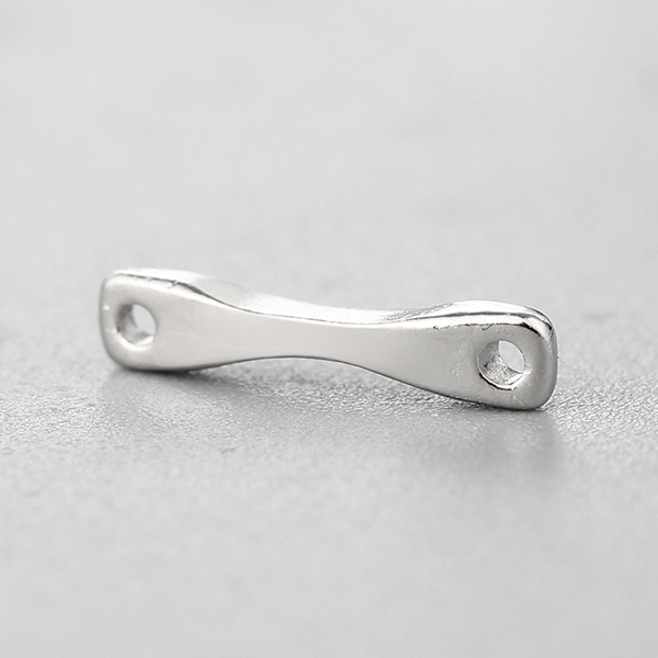 925 Sterling Silver Simple Curved Bar Connector Charms