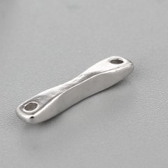 925 Sterling Silver Simple Curved Bar Connector Charms