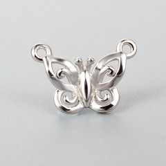 925 Sterling Silver Filigree Butterfly Connector Charm
