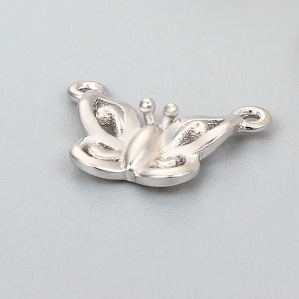 925 Sterling Silver Filigree Butterfly Connector Charm