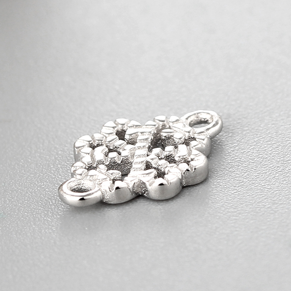 925 Sterling Silver Flower Fancy Unique Charms