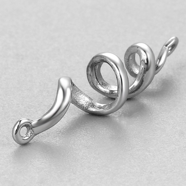 925 Sterling Silver Twisted Charm