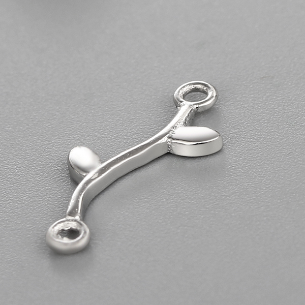 925 Sterling Silver Leaf Branch Connector Charms
