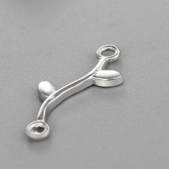 925 Sterling Silver Leaf Branch Connector Charms