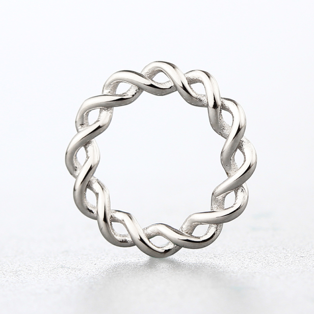 925 Sterling Silver Twist Ring Connector Charms