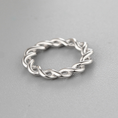 925 Sterling Silver Twist Ring Connector Charms