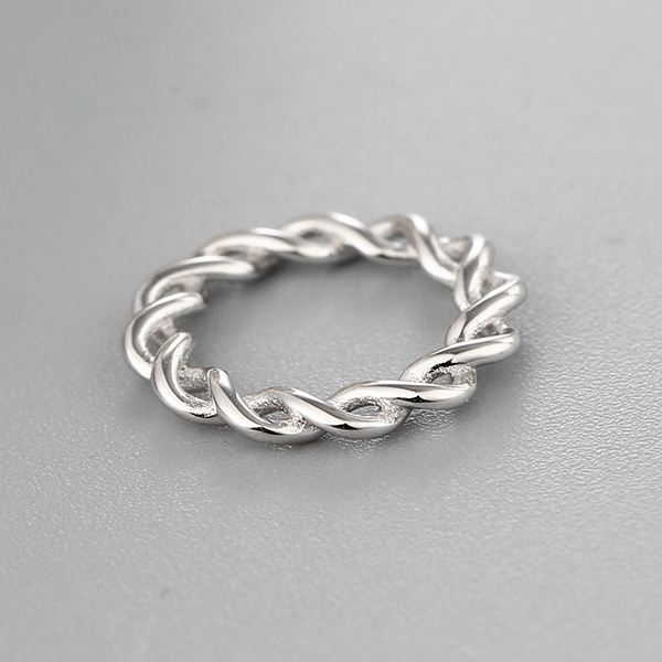 925 Sterling Silver Twist Ring Connector Charms